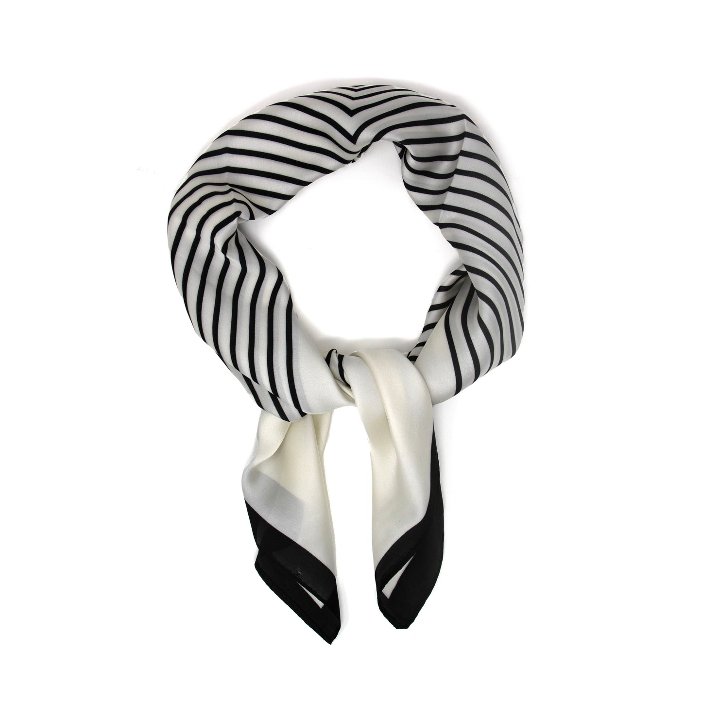 Striped Satin Print Scarf